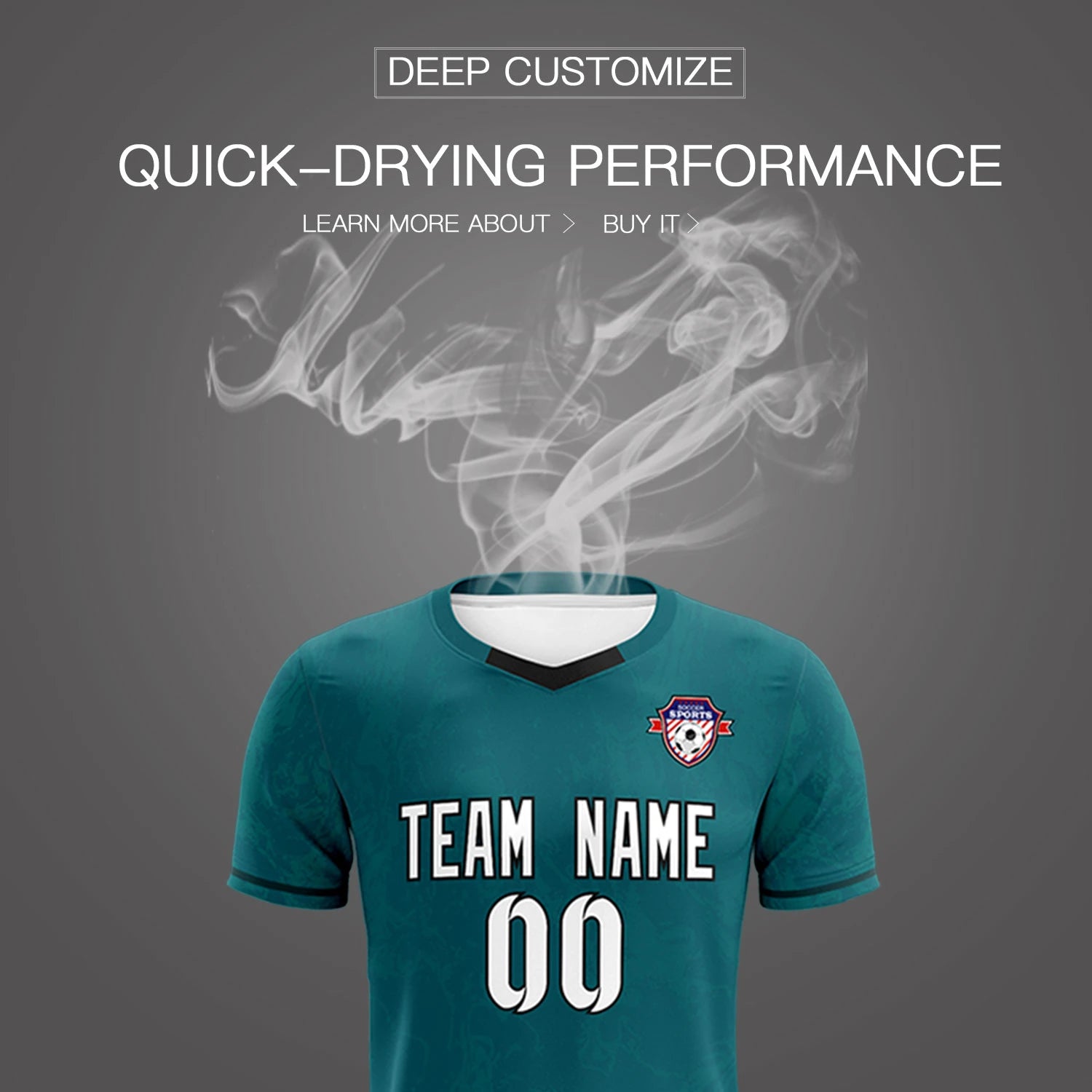 Custom Midnight Green Navy Training Uniform Soccer Sets Jersey