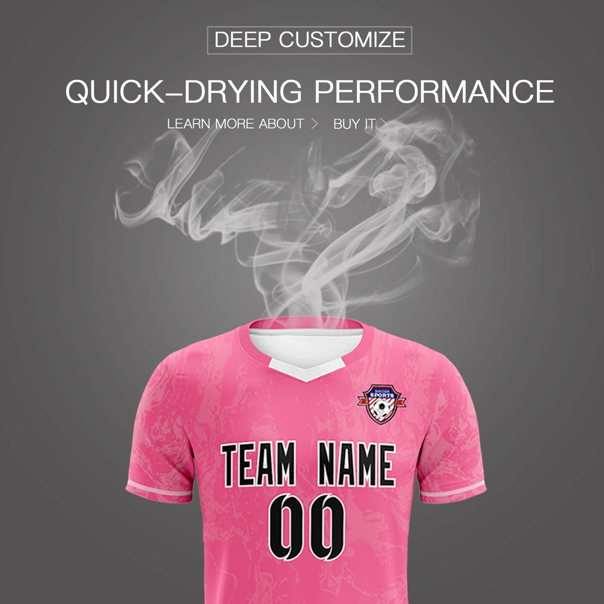 Custom Pink White Training Uniform Soccer Sets Jersey