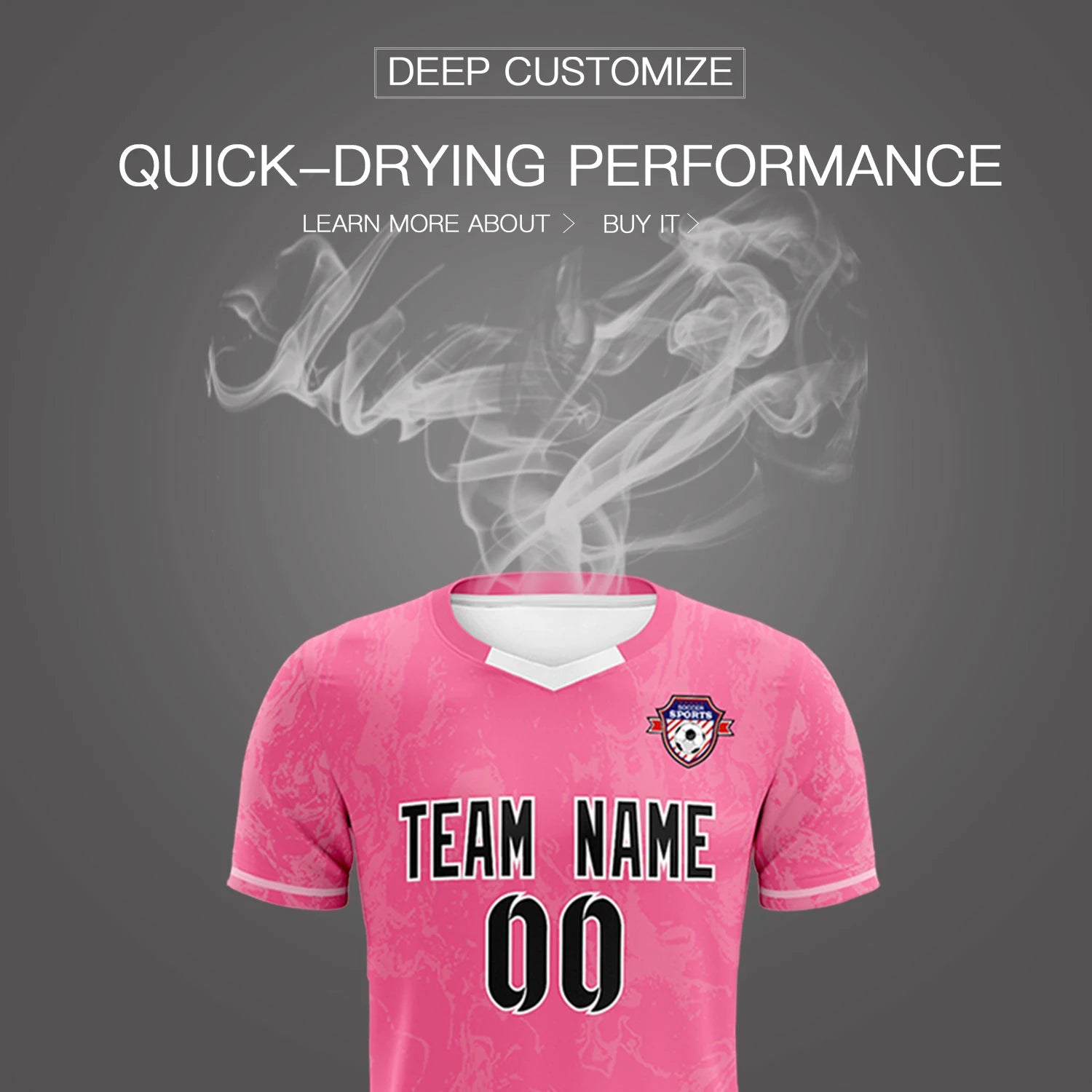 Custom Pink White Training Uniform Soccer Sets Jersey