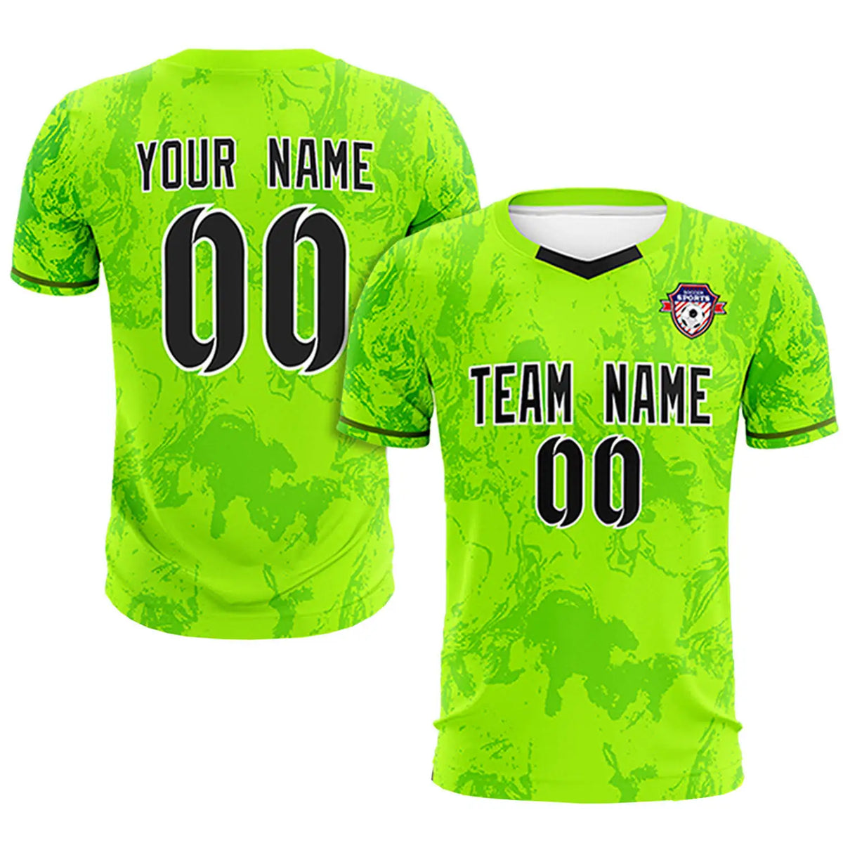 Custom Neon Green Kelly Green Training Uniform Soccer Sets Jersey