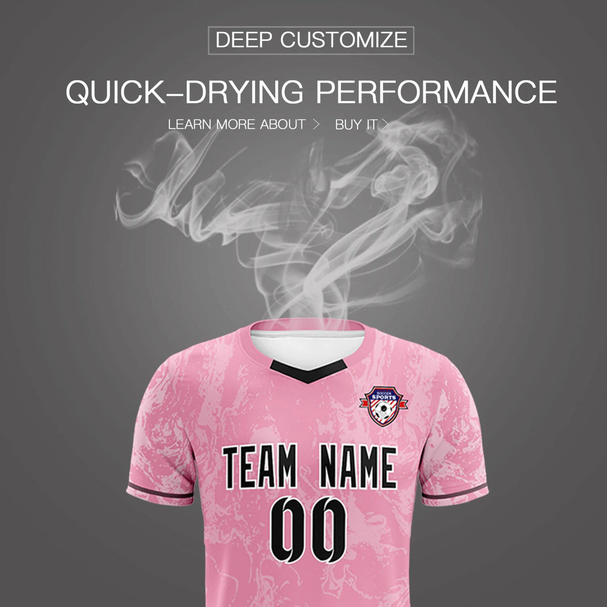 Custom Light Pink White Training Uniform Soccer Sets Jersey