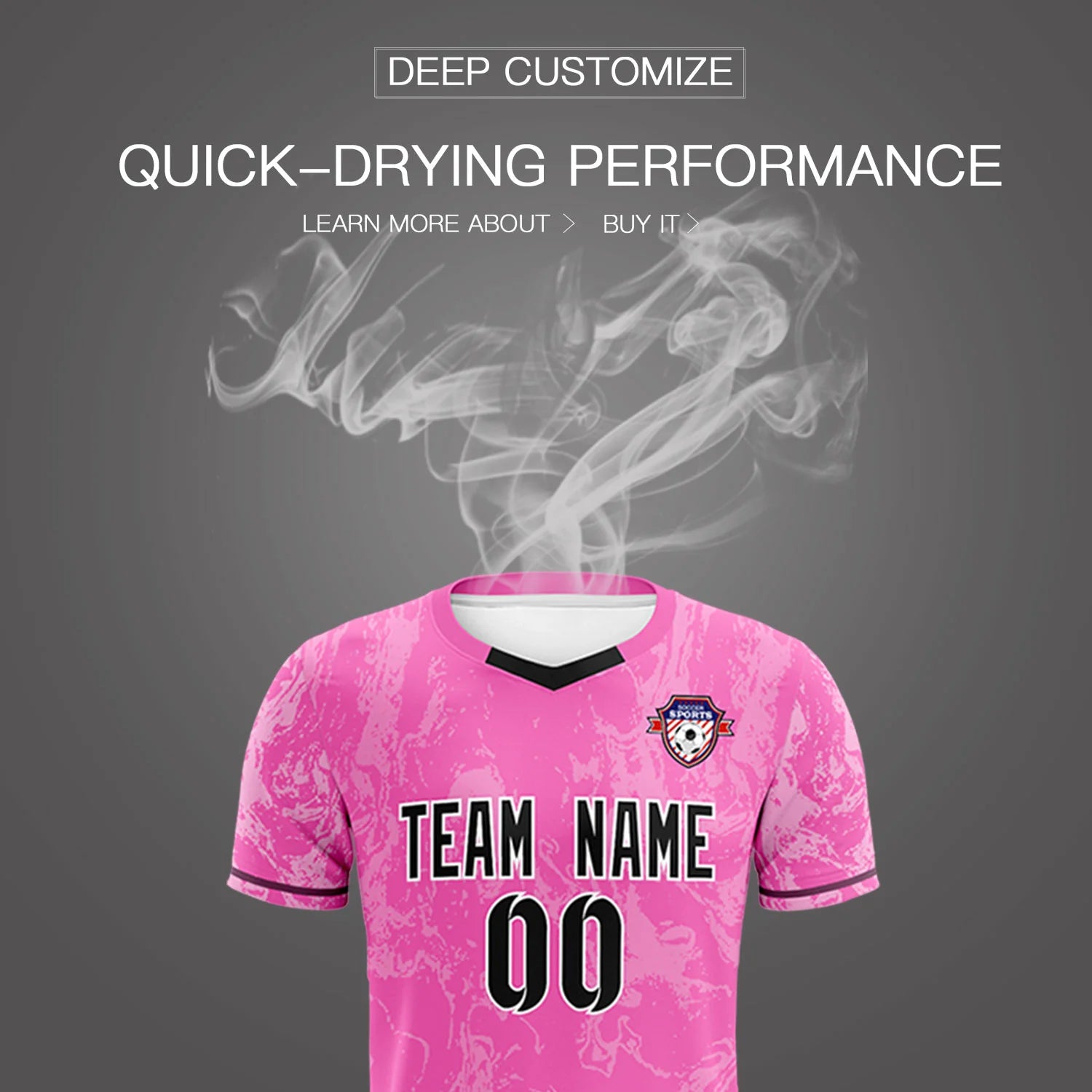 Custom Pink White Training Uniform Soccer Sets Jersey
