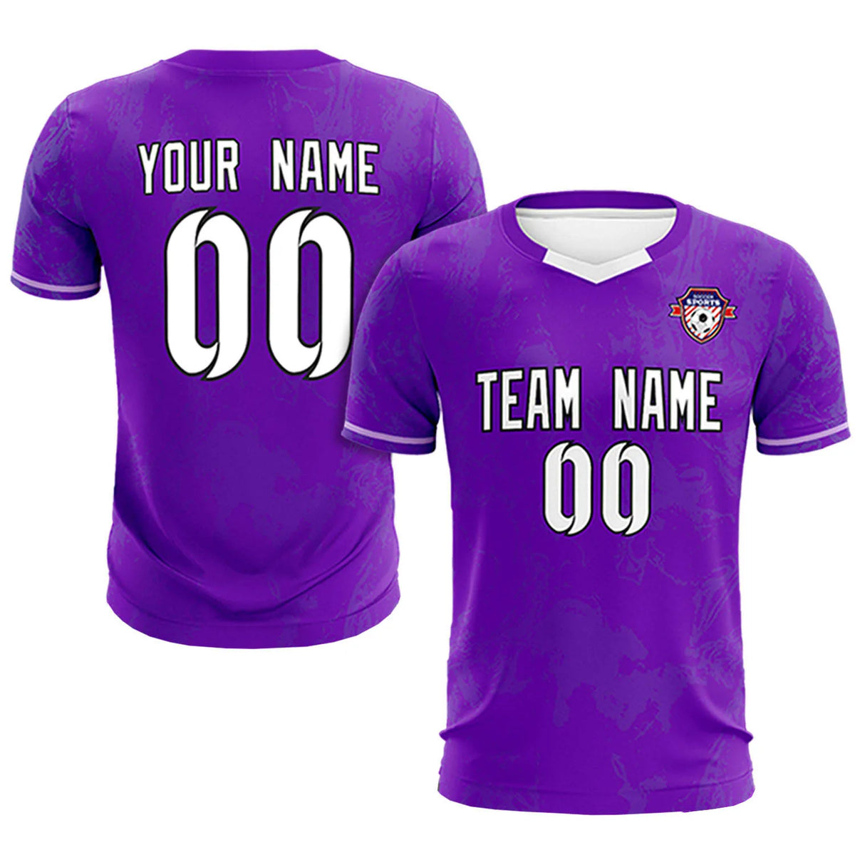 Custom Purple Light Purple Training Uniform Soccer Sets Jersey