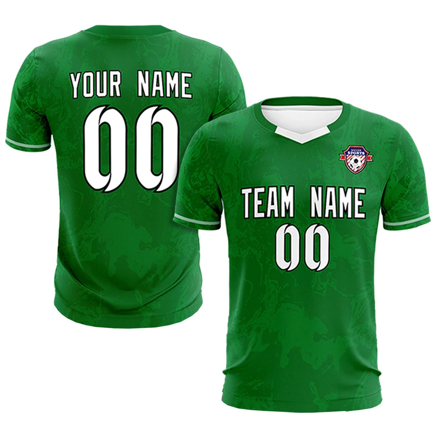 Custom Kelly Green White Training Uniform Soccer Sets Jersey