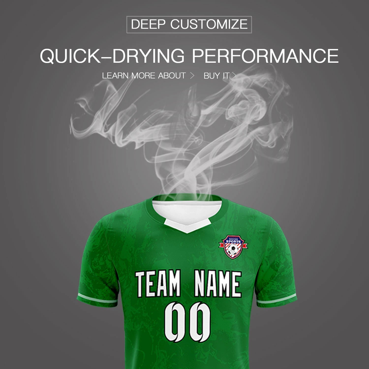 Custom Kelly Green White Training Uniform Soccer Sets Jersey