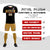 Custom Black Old Gold Casual Printing Sportswear Soccer Sets Jersey