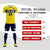 Custom Gold01 Navy Casual Printing Sportswear Soccer Sets Jersey