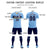 Custom Light Blue Gold01 Casual Printing Sportswear Soccer Sets Jersey