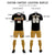 Custom Black Old Gold Casual Printing Sportswear Soccer Sets Jersey