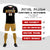 Custom Black Old Gold Casual Printing Sportswear Soccer Sets Jersey