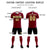 Custom Crimson Khaki Casual Printing Sportswear Soccer Sets Jersey