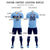 Custom Light Blue Gold01 Casual Printing Sportswear Soccer Sets Jersey