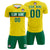 Custom Gold01 Kelly Green Casual Printing Sportswear Soccer Sets Jersey