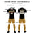 Custom Black Old Gold Casual Printing Sportswear Soccer Sets Jersey