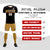 Custom Black Old Gold Casual Printing Sportswear Soccer Sets Jersey