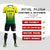 Custom Gold01 Kelly Green Sport Soccer Sets Jersey