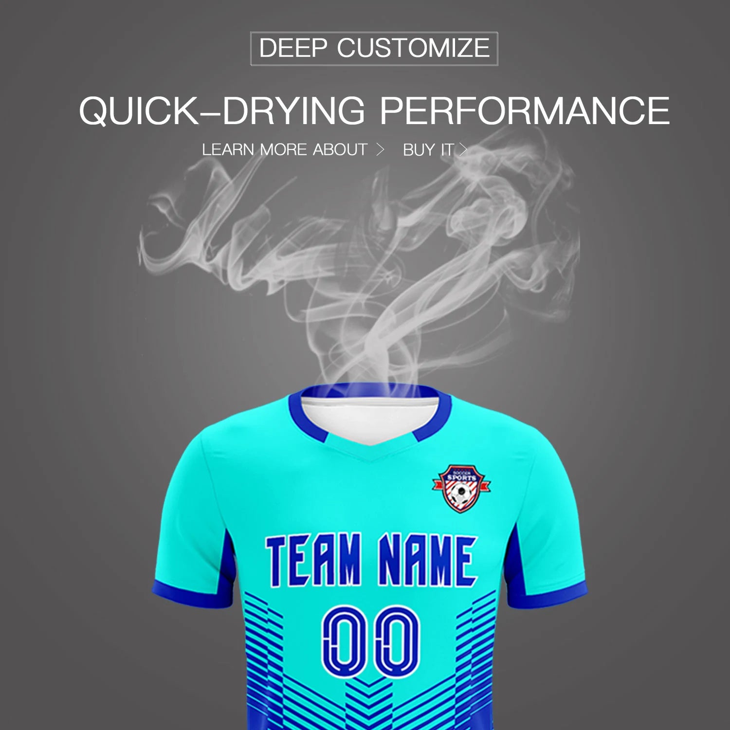 Custom Bright Green Royal Blue Sport Soccer Sets Jersey