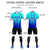 Custom Bright Green Royal Blue Sport Soccer Sets Jersey