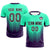 Custom Bright Green Dark Purple Sport Soccer Sets Jersey