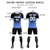 Custom Black Powder Blue Sport Soccer Sets Jersey