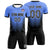 Custom Powder Blue Black Sport Soccer Sets Jersey