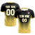 Custom Black Old Gold Sport Soccer Sets Jersey