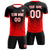 Custom Black Red Sport Soccer Sets Jersey