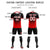 Custom Black Red Sport Soccer Sets Jersey