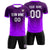 Custom Dark Purple Purple Sport Soccer Sets Jersey