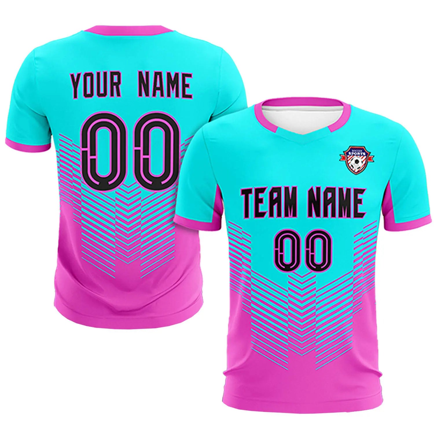 Custom Bright Green Pink Sport Soccer Sets Jersey