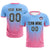 Custom Powder Blue Pink Sport Soccer Sets Jersey