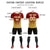 Custom Crimson Old Gold Sport Soccer Sets Jersey