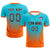 Custom Aqua Orange Sport Soccer Sets Jersey