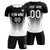 Custom Black White Sport Soccer Sets Jersey