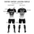 Custom Black White Sport Soccer Sets Jersey