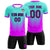 Custom Bright Green Purple Sport Soccer Sets Jersey