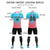 Custom Aqua Light Red Sport Soccer Sets Jersey