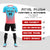 Custom Aqua Light Red Sport Soccer Sets Jersey