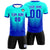 Custom Bright Green Royal Blue Sport Soccer Sets Jersey