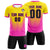 Custom Yellow Pink Sport Soccer Sets Jersey