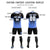 Custom Black Powder Blue Sport Soccer Sets Jersey