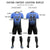 Custom Powder Blue Black Sport Soccer Sets Jersey