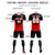 Custom Black Red Sport Soccer Sets Jersey