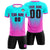 Custom Bright Green Pink Sport Soccer Sets Jersey