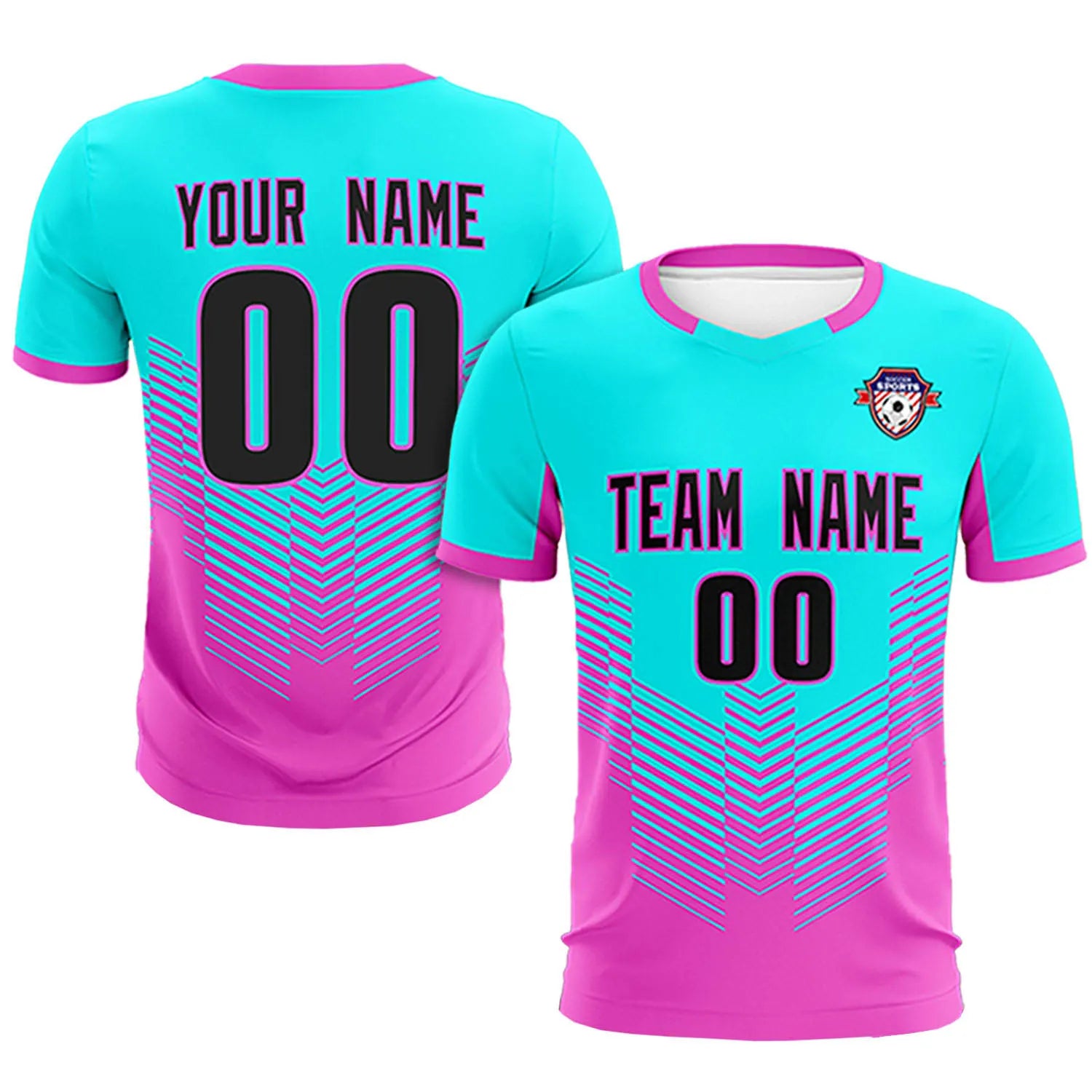 Custom Bright Green Pink Sport Soccer Sets Jersey