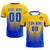 Custom Yellow Royal Blue Sport Soccer Sets Jersey