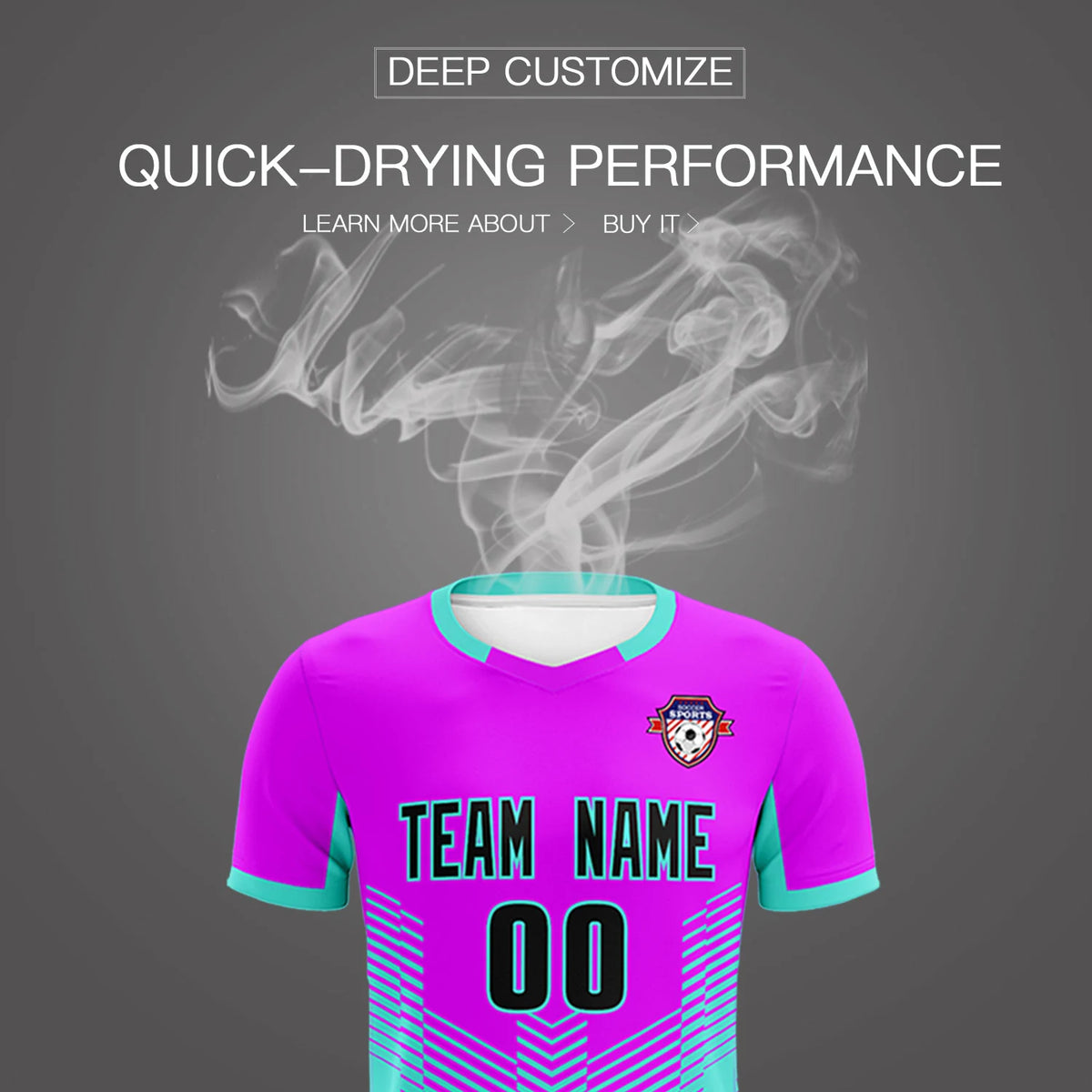 Custom Purple Bright Green Sport Soccer Sets Jersey