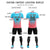 Custom Aqua Light Red Sport Soccer Sets Jersey