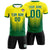 Custom Gold01 Kelly Green Sport Soccer Sets Jersey