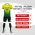 Custom Gold01 Kelly Green Sport Soccer Sets Jersey